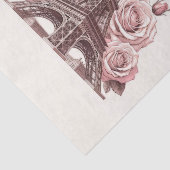 Paris Eiffel Tower & Pink Roses Seidenpapier (Ausschnitt)