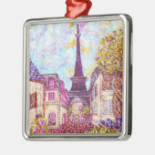 Paris Eiffel Tower Pointillism Landschaft Ornament Aus Metall (Links)