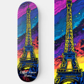 Paris Eiffel Tower Pop Art Skateboard