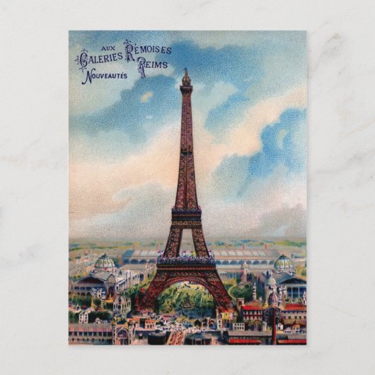 Paris Eiffel Tower Postcard Postkarte (Vorderseite)
