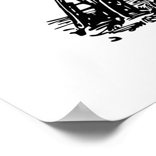 Paris Eiffel Tower Poster (Ecke)