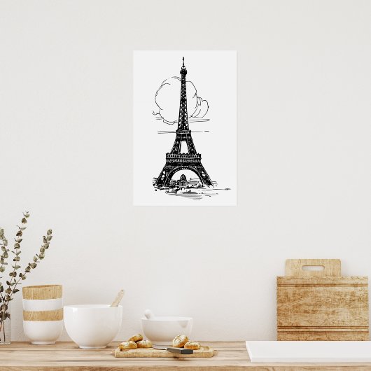 Paris Eiffel Tower Poster (Küche)