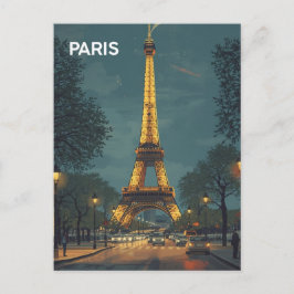 Paris Eiffel Tower Postkarte