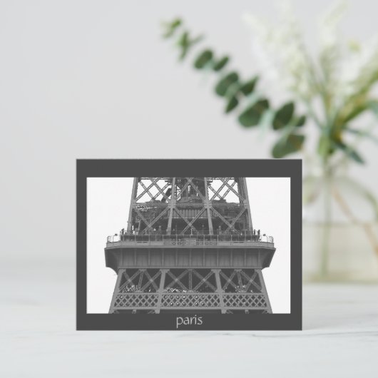 Paris: Eiffel Tower Postkarte (Stehend Vorderseite)