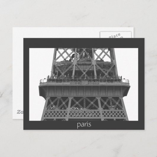 Paris: Eiffel Tower Postkarte (Vorne/Hinten)