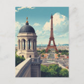 Paris Eiffel Tower Postkarte (Vorderseite)