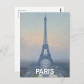 Paris Eiffel Tower Postkarte (Vorne/Hinten)