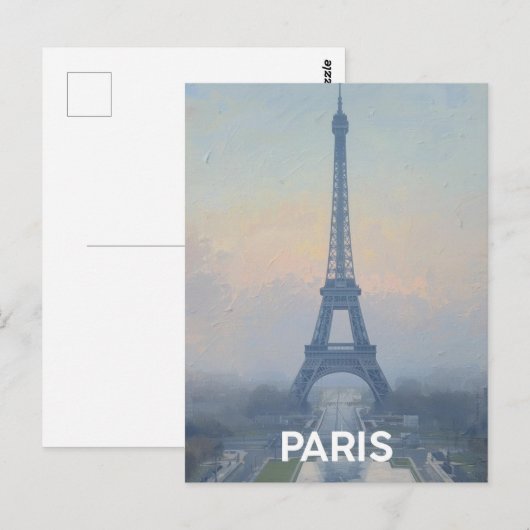 Paris Eiffel Tower Postkarte (Vorne/Hinten)