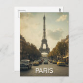 Paris Eiffel Tower Postkarte (Vorne/Hinten)