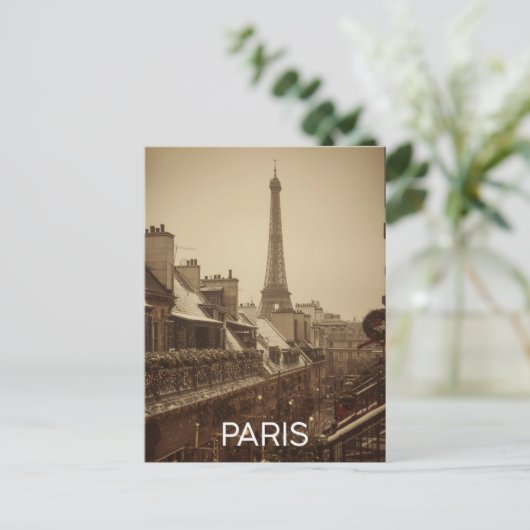 Paris Eiffel Tower Postkarte (Stehend Vorderseite)