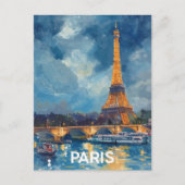 Paris Eiffel Tower Postkarte (Vorderseite)