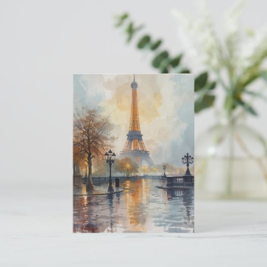 Paris Eiffel Tower Postkarte (Stehend Vorderseite)