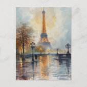 Paris Eiffel Tower Postkarte (Vorderseite)