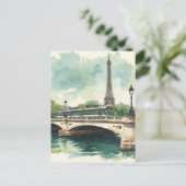 Paris Eiffel Tower Postkarte (Stehend Vorderseite)