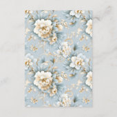 Paris Eiffel Tower Powder Blue Wedding Details Begleitkarte (Rückseite)