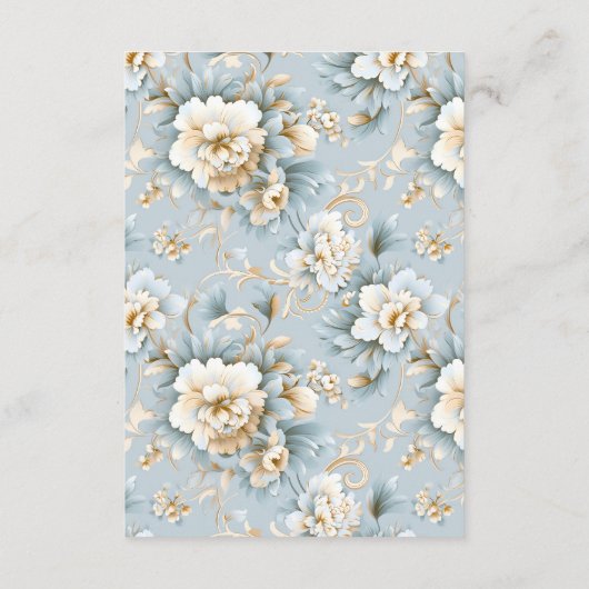 Paris Eiffel Tower Powder Blue Wedding Details Begleitkarte (Rückseite)