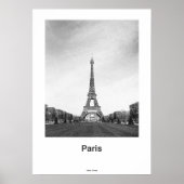 Paris Eiffel Tower Print, Paris Schwarz-weißes Fot Poster (Vorne)
