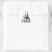 Paris Eiffel Tower Quadratischer Aufkleber (Tasche)