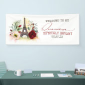 Paris Eiffel Tower Quinceanera 15. Geburtstag Banner (Messe)