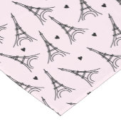 Paris Eiffel Tower Rosa Tischläufer (Ecke)