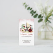Paris Eiffel Tower Rose Gold Glitzer Elegante Visitenkarte (Stehend Vorderseite)