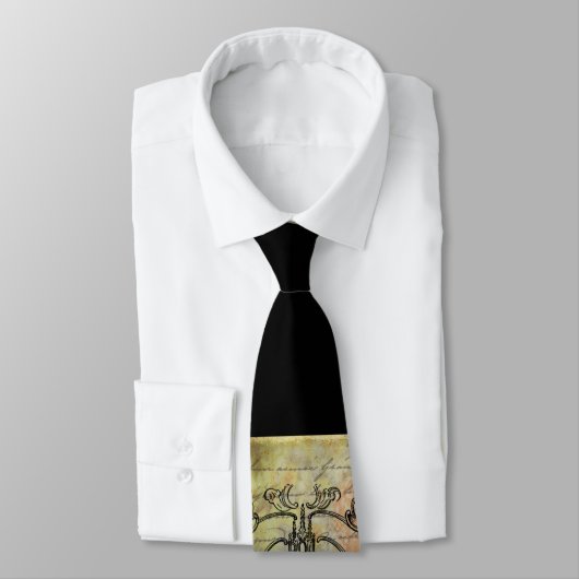 Paris Eiffel Tower & Rote Rose Steampunk Krawatte (Gebunden)