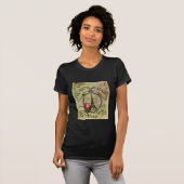 Paris Eiffel Tower & Rote Rose Steampunk T-Shirt (Vorne ganz)