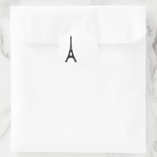 Paris Eiffel Tower Runder Aufkleber (Tasche)