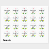 Paris Eiffel Tower Save the Date Stickers (Blatt)