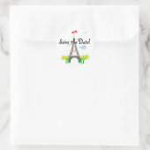 Paris Eiffel Tower Save the Date Stickers (Tasche)