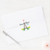 Paris Eiffel Tower Save the Date Stickers (Umschlag)