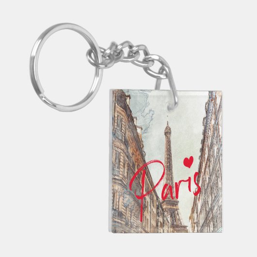 Paris Eiffel Tower Schlüsselanhänger (Vorderseite links)
