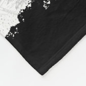 Paris Eiffel Tower Schwarz-weißer Vintager Kartenn Fleecedecke (Ecke)