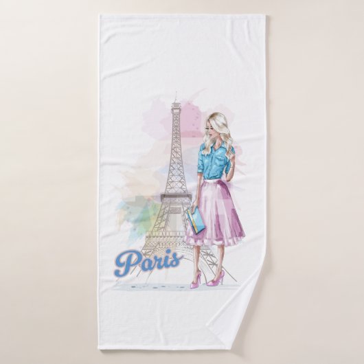 Paris Eiffel Tower sightseeing Badehandtuch (Badehandtuch)