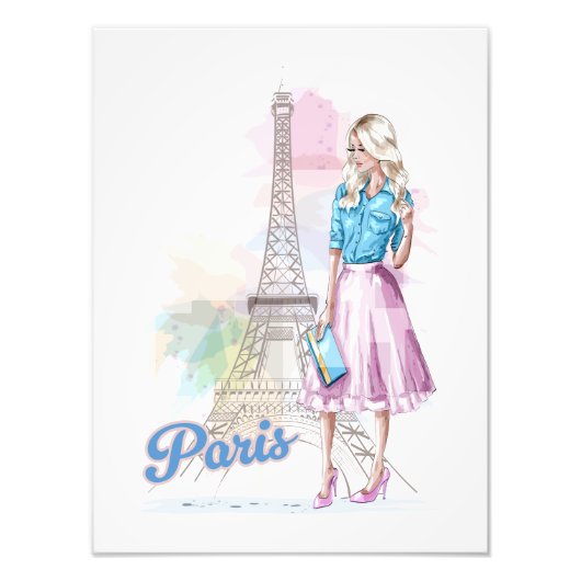 Paris Eiffel Tower sightseeing Fotodruck (Vorne)