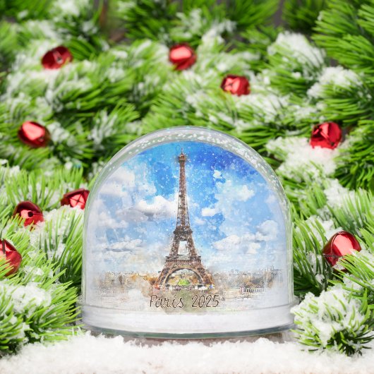 Paris Eiffel Tower Souvenir Snow Globe Schneekugeln (Weihnachten)