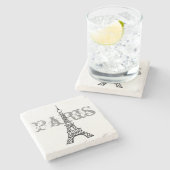 Paris Eiffel Tower Stone Drink Untersetzer Geschen (Seitenansicht)
