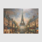 Paris Eiffel Tower Street Scene Decoupage Seidenpapier (Vorderseite)