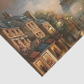 Paris Eiffel Tower Street Scene Decoupage Seidenpapier (Ausschnitt)