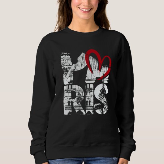 Paris Eiffel Tower Symbol Of Dear France Souvenir Sweatshirt (Vorderseite)