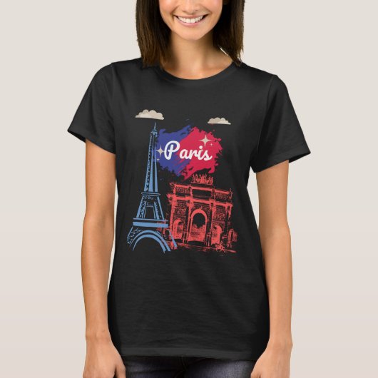 Paris Eiffel Tower T-Shirt (Vorderseite)