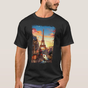 Paris Eiffel Tower T - Shirt I Liebe Paris Souveni