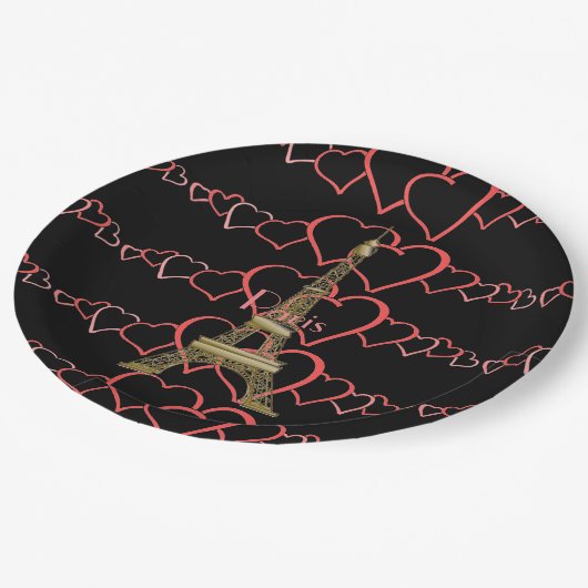 Paris Eiffel Tower Themed Paper Teller (Schrägansicht)