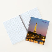 Paris Eiffel Tower Themed Spiral Notebook Französi Notizblock (Innenseite)