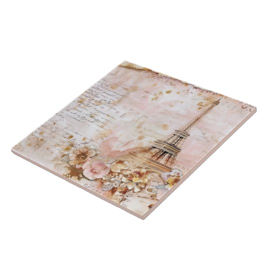 Paris Eiffel Tower Tile Fliese (Seite)
