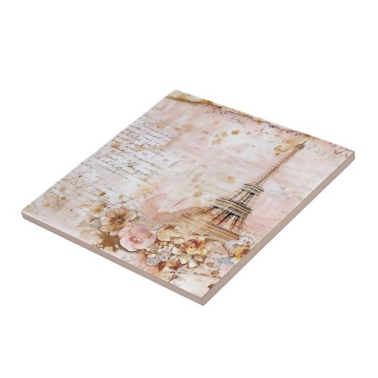 Paris Eiffel Tower Tile Fliese (Seite)