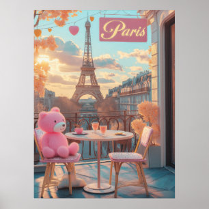 Paris - Eiffel Tower Travel Poster