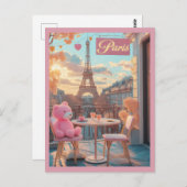 Paris - Eiffel Tower Travel Postkarte (Vorne/Hinten)