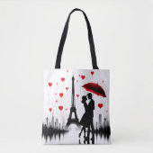 Paris Eiffel Tower Valentines Tasche (Vorderseite)