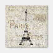 Paris Eiffel Tower Vintag Postcard Magnet (Vorne)